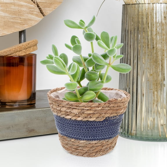FOMIYES Home Decor Basket Woven Basket Light Brown Plastic Multipurpose Storage for Home 1Pack
