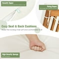 thumbnail image 4 of Patio Rocking Chair Acacia Wood Rocker w/ Seat & Back Cushions Safe & Comfortable Rocking, 4 of 8