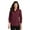 Burgundy-PK1, variant on L612 Ladies 3/4-Sleeve Easy Care Shirt, Black, XS, Womens Button Down Shirts