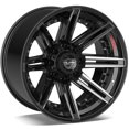 thumbnail image 3 of 22x10 4PLAY Wheel for GM-Ford-Dodge-Hummer 4P08 Brushed Black Rim Fits select: 2006-2008 DODGE RAM 1500, 2013-2022 RAM 2500, 3 of 5