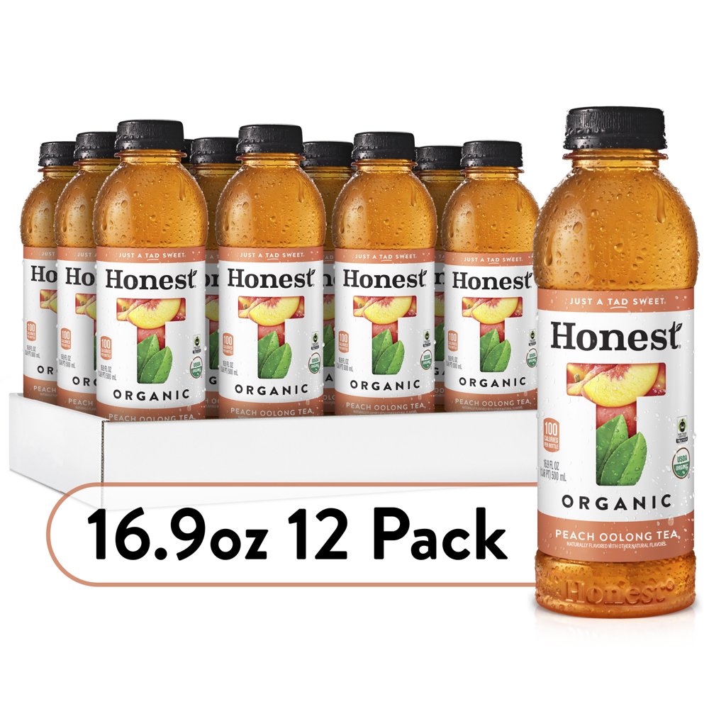 Honest Peach Oolong Tea-KO Bottles, 16.9 fl oz, 12 Pack - Walmart.com