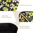 thumbnail image 5 of FORMRS Makeup Bag Travel Cosmetic Organizer for Women Fold Flat Zipper Pouch with Handle, Green Flower Pattern, 5 of 8
