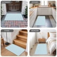thumbnail image 6 of Aqua Blue Green Door Mat&nbsp;Indoor Outdoor Entrance, Non Slip Rug for Kitchen Bathroom Entryway Rug, Checkered Plaid Gingham Lattice Trellis Washable Doormat Floor Mat 20x31.5 Inch, 6 of 8