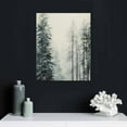 thumbnail image 5 of Nawypu  Framed Canvas Print Wall Art Woodland Nursery Decor Set Film Grain Misty Mountain Pine Trees Nature Wilderness Modern Art Chic Landscape for Living Room, Bedroom, Office Natural, 5 of 5