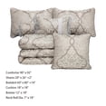 thumbnail image 2 of Comforter Set King Size  7-Piece Soft Bedding Quilt  Coverlet Bedspread with Traditional Floral Medallion Pattern for Bedroom, 2 of 4