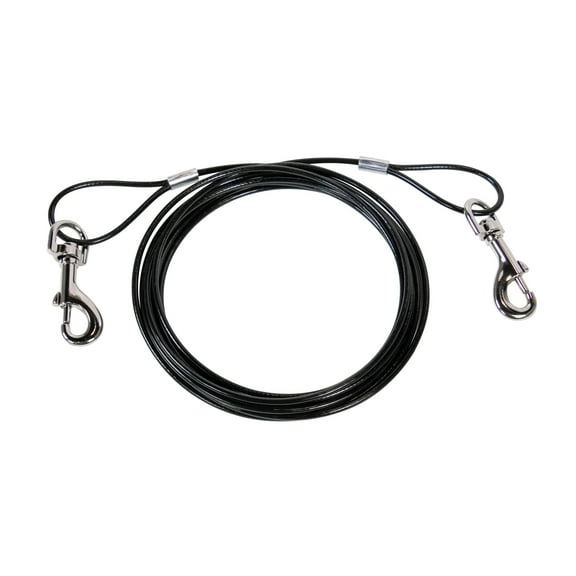 Pet Champion 10ft Vinyl-Covered Tie-Out Cable for Dogs up to 40 Pounds