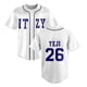 thumbnail image 1 of Kpop ITZY None of My Business Merch Baseball Jersey T-Shirt Fashion V-Neck Short, 1 of 5