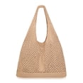 thumbnail image 1 of Bolso de Playa COOKOOKY de Malla de Crochet para Mujer en Caqui, 1 of 5