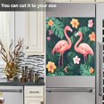 thumbnail image 3 of Yayeee Magnetic Dishwasher Cover for The Front Decoration Home Kitchen Machine Sticker Protector, Flamingo Leaves Pattern, 3 of 6