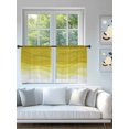 thumbnail image 4 of Sheer Curtains 45 Inch Length 2 Panels Set for Kitchen, Ombre Yellow Waves Semi Sheer Curtains for Windows, Abstract Art Gradient Modern Voile Window Treatments Rod Pocket Curtain, 4 of 7