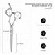thumbnail image 2 of Tijeras de peluquería profesionales de 6,5 pulgadas con cuchillas de corte de precisión y mango ergonómico desplazado., 2 of 5