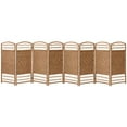 thumbnail image 3 of Red Lantern 3 ft. Short Fiber Weave Folding Screen - Natural - 8 Panels, 3 of 7