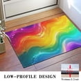 thumbnail image 3 of Colorful Tie Dye Wave Pattern Door Rugs,Washable Non Slip Door Mats Indoor,Decorative Door Mats,Entry Mat Indoor for Entrance,Bedroom,Kitchen,Bathroom,16"x24", 3 of 6