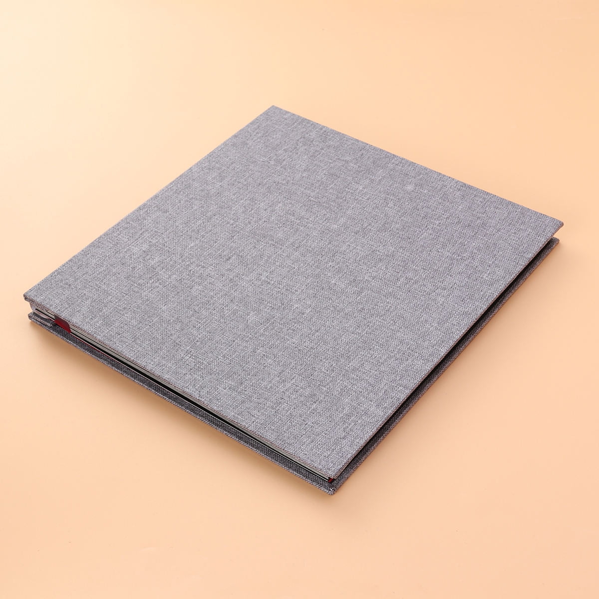 Worgeous Grey Felt Photo Album for Decor 40 Pages Large Capacity 16 Inch Stylish Vintage Design Scrapbook