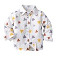 thumbnail image 1 of Gibobby Chamarra de forro polar para niños y niñasNiños niño bebé Unisex Otoño Invierno estampado Tops camisa abrigo ropa(Blanco, 2-3 Años), 1 of 5