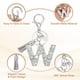 thumbnail image 3 of Llave de letra inicial Uxcell con borlas y perlas, llavero de letra brillante W con strass y anillo para llaves, bolso, carteras, llaves de coche, taza, plata, 3 of 7