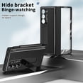 thumbnail image 4 of Dteck for Samsung Galaxy Z Fold 6 Case with S Pen Holder & Stylus, Luxury Leather Case Replacement Hinge Protection Cover Built in Screen Protector Protective Shell for Galaxy Z Fold 6 ,Black, 4 of 9