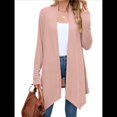 thumbnail image 2 of Cárdigan de Color Liso para Mujer, Suéter Abierto Frontal, , Informal, Estilo . Rosa XL, 2 of 10