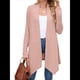 thumbnail image 2 of Cárdigan de Color Liso para Mujer, Suéter Abierto Frontal, , Informal, Estilo . Rosa M, 2 of 10