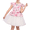 Pink White Floral, variant on Sunny Fashion Girls Embroidered Blossom Dress With Pink Tulle, 3/4 Sleeve Peplum Dresses 8 Years