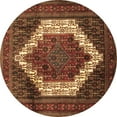 thumbnail image 1 of Ahgly Company Indoor Round Persian Brown Traditional Area Rugs, 4' Round, 1 of 4