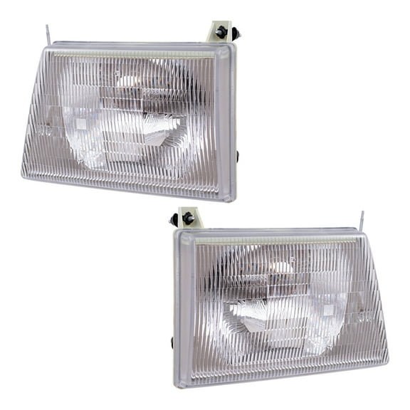 Brock Headlight for 1992-1996 E-150 Econoline Set F6UZ13008BA 1992-1996 E-250 Econoline