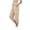 Khaki, variant on Women's Solid Color Cotton Linen Blend High Waist Cropped Pants Side Pockets Tie Hem Flattering Fit Casual Long Pants Purple
