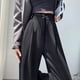thumbnail image 1 of Pantalones de traje de verano para mujer, pantalones casuales rectos con colgante de alta calidad, pantalones pequeños de seda de hielo con pierna ancha, 1 of 2