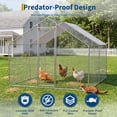 thumbnail image 3 of Gallinero Metálico Grande 9.84×9.84×6.56 ft | Techo Puntiagudo, Cubierta Impermeable y Cierre de Seguridad, para Gallinas, Patos y Conejos, 3 of 6