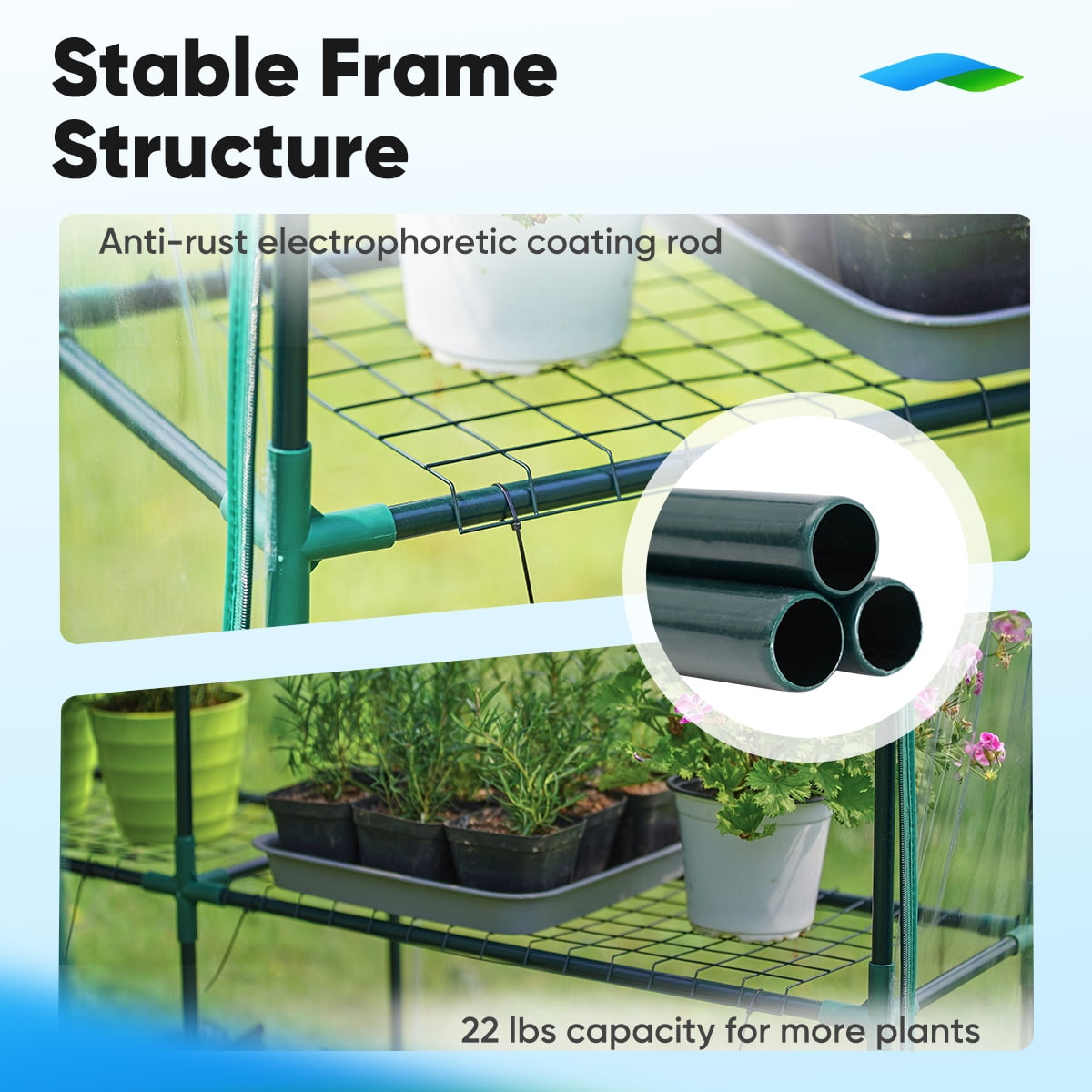 Quictent Mini Greenhouse 56"x56"x77" Walk-in Greenhouse, Transparent PVC Cover, 12 Shelves
