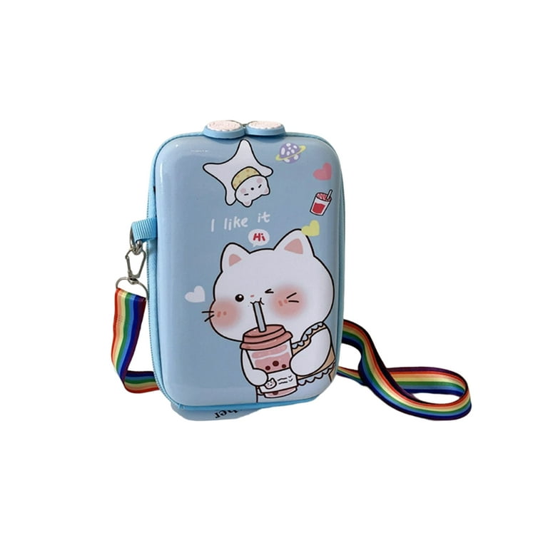 Mini Cartoon Bear Pattern Sling Bag Fashionable Adjustable Strap