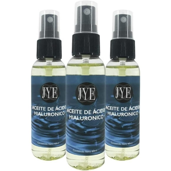3 Frascos de Aceite de Ácido Hialurónico JYE Uso Cosmético Externo Natural