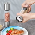 thumbnail image 1 of Vacemry 2Pcs Pepper Grinder, Stainless Steel And Acrylic Manual Mill With Adjustable Coarseness And Refillable Design For Kitchen Counter Dining Table Restaurant Use, 1 of 9