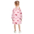 thumbnail image 3 of Girls' long-sleeved dress Bow Pink Girls' A-line dress with ribbed cuffs Soft and comfortable, 3 of 6