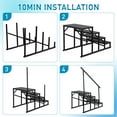 thumbnail image 3 of Kojooin 3 Step RV Stairs with Handrail, Portable Metal RV Steps with Non-Skid Tapes for Camper, Pool or Indoor Outdoor Use, 3 of 8