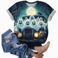 thumbnail image 4 of TOWED22 Halloween Costumes for Women Funny Pumpkin Printed Cute T Shirts Ghost Graphic Tops Fall Tee Fashion Gift(Mint Green,3XL), 4 of 6