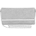 thumbnail image 2 of Bridal Prom Wedding Tote, Evening Bag Woman Clutch Shiny Party Bag Versatile Handmade Bag Shoulder Satchel/Silver, 2 of 6