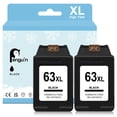 thumbnail image 1 of Cartucho de tinta reacondicionado Penguin 63XL negro, paquete de 2, 1 of 7
