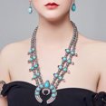 thumbnail image 2 of LOLIPPYY Natural Necklace Bull Horn Jewelry Retro Design 1Pcs Sky-blue, 2 of 5
