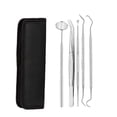 thumbnail image 1 of Kit de 5 raspadores dentales, kit de limpieza de dientes de acero inoxidable, calculadora, calculadora de placa, escáner de higiene, raspador de gancho con lámpara, espejo dental, 1 of 4