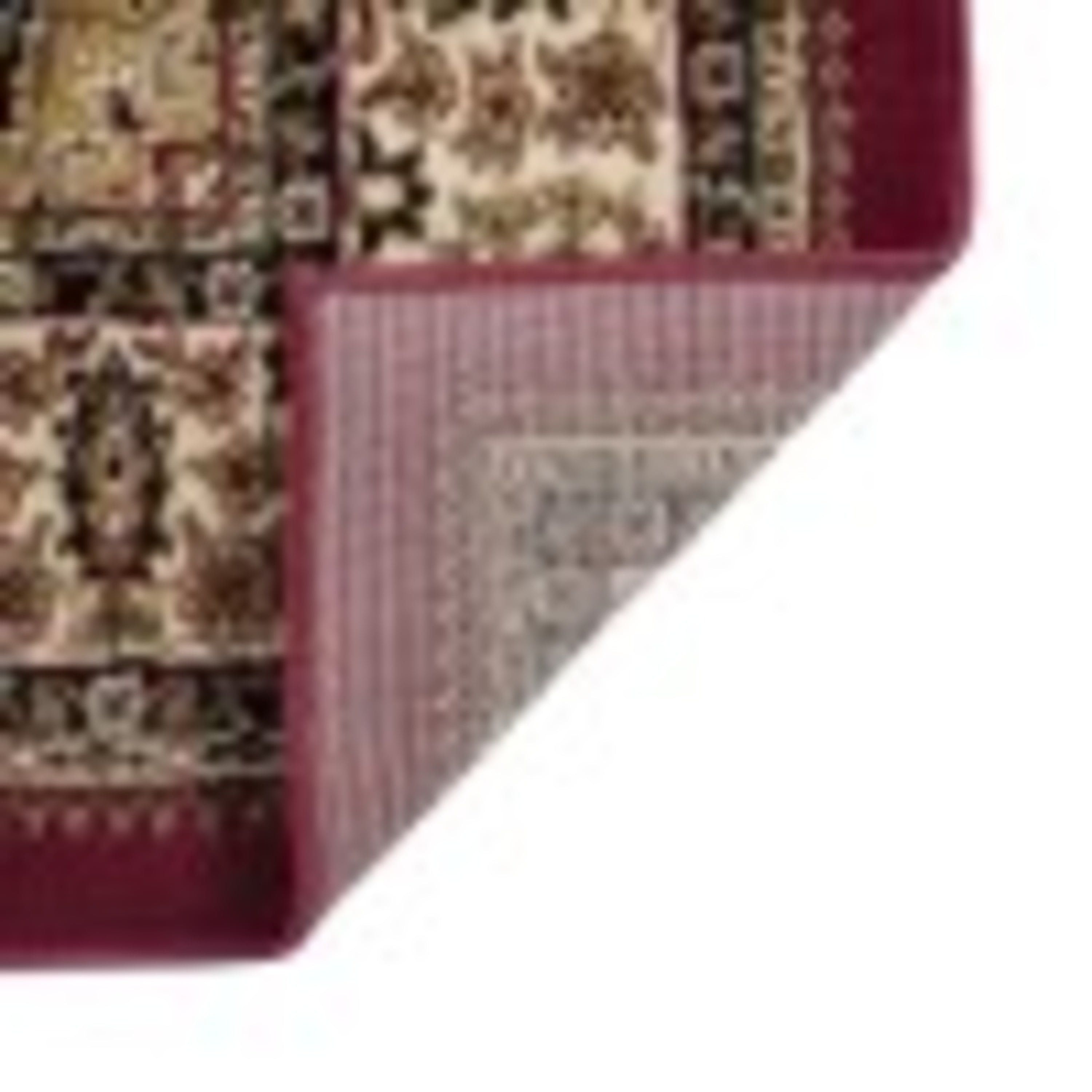 Sensation Transitional 8' x 10' Red and Beige Polypropylene Indoor Area Rug