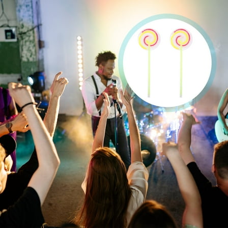 LULULION Glow Sticks Party Toy with Lollipop Shape Design for Dark Places and Festive Occasions Multi 2Pcs