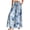 Blue, variant on Women's Floral Print High Waist Wide Leg Palazzo Pants Casual Flowy with Pocket, Designed for Casual Outings, Weekend Getaways and Comfortable All-Day Wear,Red 2XL