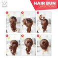 thumbnail image 5 of Hawwwy 12-piece Hair Bun Maker - Easy Fast Bun Tool, Short Long Thin Hair Women Girls Kids Toddler - Hair Accessories for Women - Gold Small & Large (2 Donuts,2 Magic Snap & Roll, 4 Spin Pins), 5 of 6