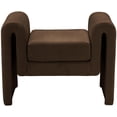 thumbnail image 3 of Meridian Furniture Stylus Brown Velvet Bench, 3 of 7