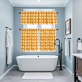 thumbnail image 3 of Orange Plaid Kitchen Curtains Sets for Windows 24 Inch Length, Watercolor Grid Checker Gingham Farmhouse Rod Pocket Window Treatments Tier Curtains and Valances Set for Bedroom/Bathroom, 3 of 8