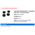 thumbnail image 2 of Front Strut Rod Bushing Kit - Compatible with 1965 - 1972 Ford Custom 1966 1967 1968 1969 1970 1971, 2 of 2