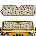 thumbnail image 2 of Uorisanigo Foldable Windshield Sun Shade for Rubicon Sahara TJ JK JKU 2 & 4 Door, Foldable Colorful Cute Dog Paws Print Windshield Sun Visor Blocks UV Rays Keeps Your Car Cool, 2 of 7