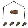 thumbnail image 2 of Domovina Garden 13/16" 4 Sided Bay Window Single Curtain Rod-Color:Cocoa, 2 of 2