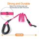 thumbnail image 4 of Correa para perros de nailon reflectante, negra, ajustable, resistente y de alta calidad, de 150 cm, para perros grandes o medianos, ideal para correr, trotar y hacer senderismo (rosa)., 4 of 5